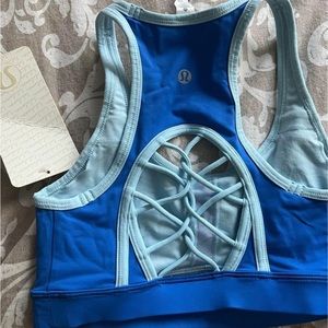Brand New Blue Lululemon Sports Bra Size 4